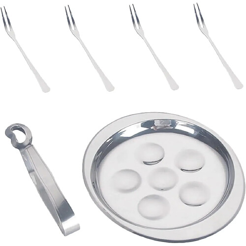 Vendos85 Service à escargots inox 6 pièces – Four et maison