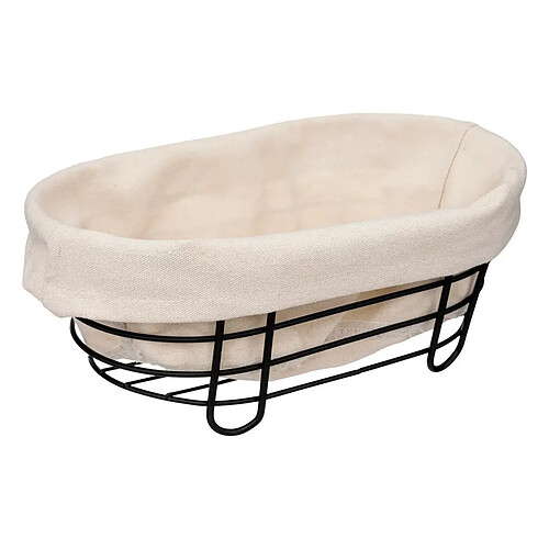 Five Simply Smart Corbeille à Pain Ovale Bistrot 28cm Noir & Blanc
