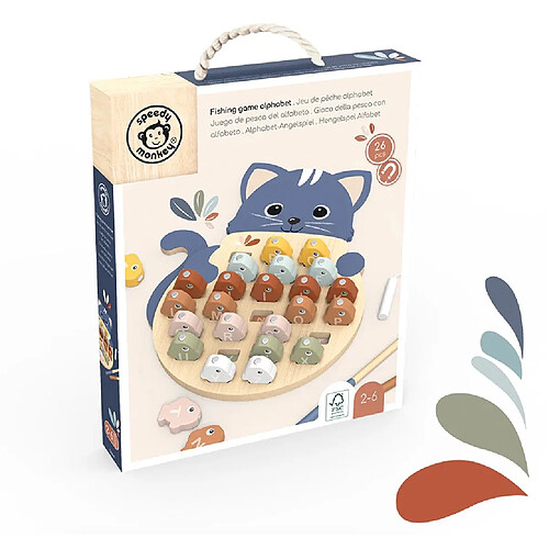 1001jouets Jeu de pêche magnétique alphabet - Rouge