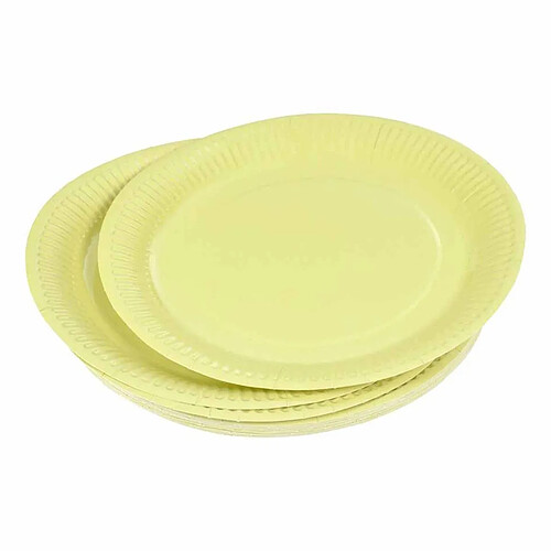 Homea Lot de 20 Assiettes en Carton Vitamine 18cm Tilleul