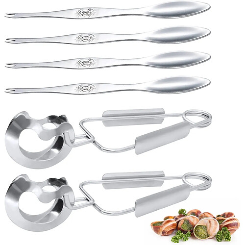 Vendos85 Pinces et fourchettes à escargots en acier inoxydable