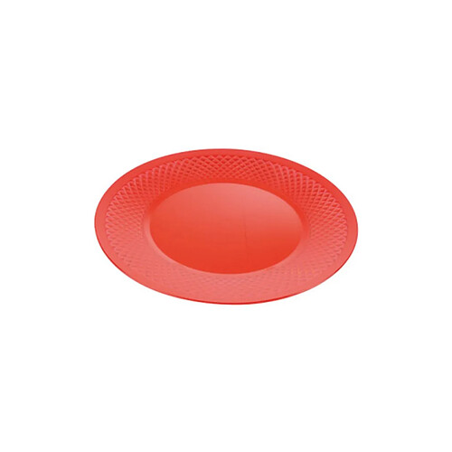 Homea Assiette en Plastique Réutilisable Vocba 25cm Rouge