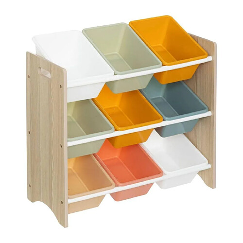Atmosphera Meuble de rangement 9 bacs - Multicolore