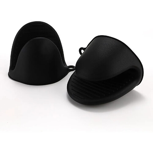 BESTonZON Lot De 2 Maniques De Cuisine Antidérapantes Résistantes à La Chaleur - Gants Longs Pour Four, Grill Et Mains, Silicone