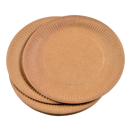 Homea Lot de 20 Assiettes en Carton Vitamine 18cm Kraft