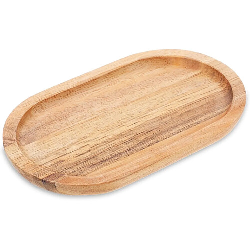 Vendos85 Plateau de Service Ovale en Bois d’Acacia