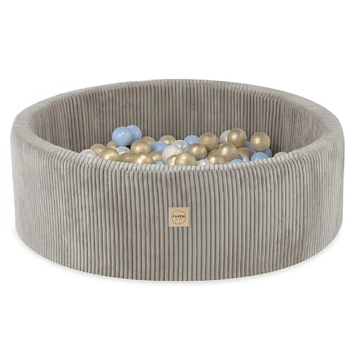 1001jouets Piscine à balles 90x30 velours côtelé beige