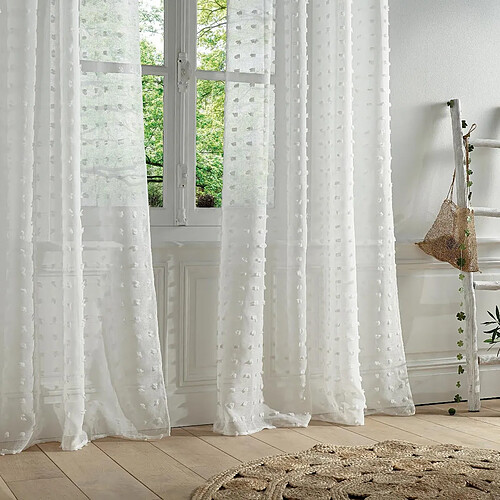 Atmosphera Rideau Voilage Lily 140x240cm Blanc