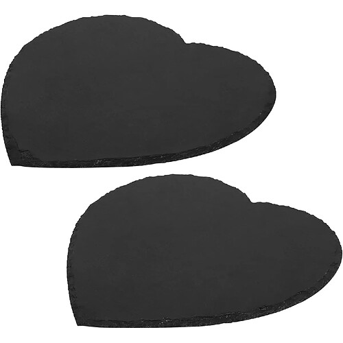 Vendos85 Assiette en ardoise naturelle avec pieds antidérapants