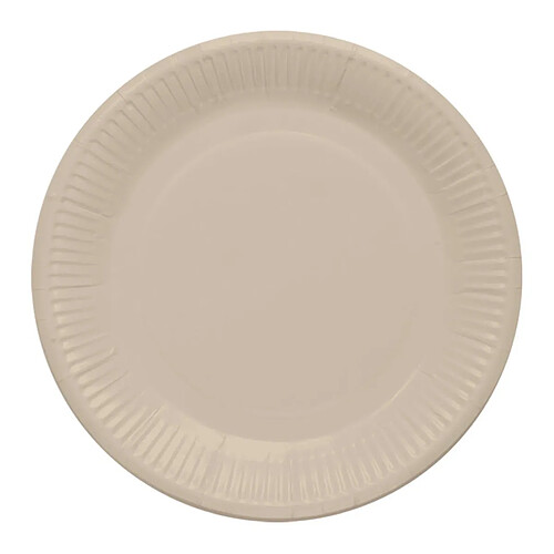 Homea Lot de 20 Assiettes en Carton Vitamine 18cm Lin
