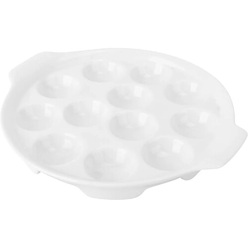 Vendos85 Assiette à escargots 12 trous en acier inoxydable