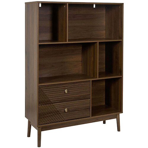 The home deco factory Bibliothèque avec tiroirs - Marron