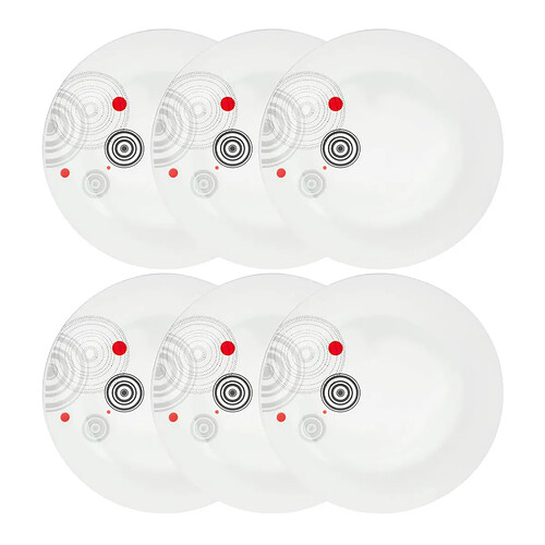 Secret De Gourmet Lot de 6 Assiettes Plates Instant 27cm Blanc