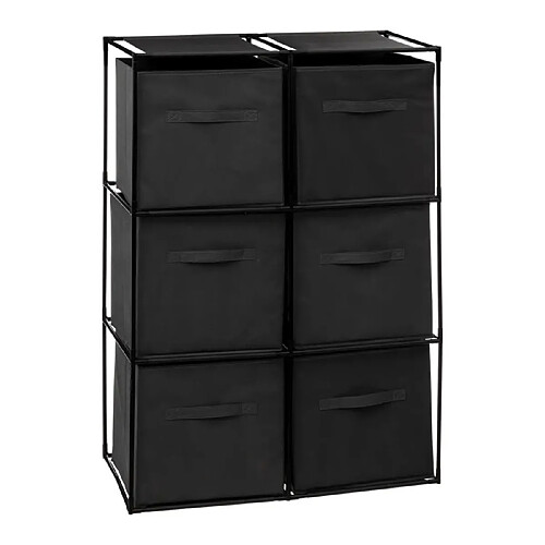 Five simply smart étagère et 6 boîtes - Noir