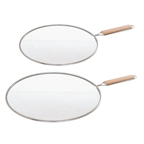 Five Simply Smart Lot de 2 Couvercles Anti-Projection Protekt 29cm Argent