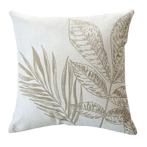 Paris Prix Coussin Déco à Motifs Natura 40x40cm Écru & Naturel