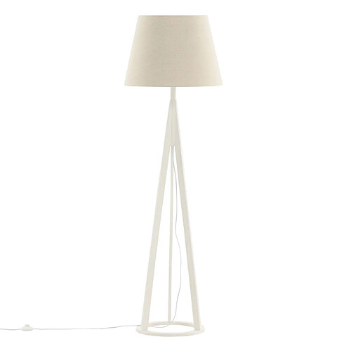Paris prix Lampadaire Kona en bois - Blanc