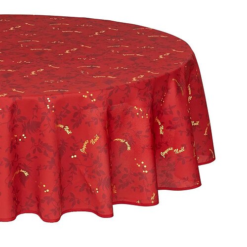 Atmosphera Nappe Antitache Ronde Maison des Couleurs 180cm Rouge