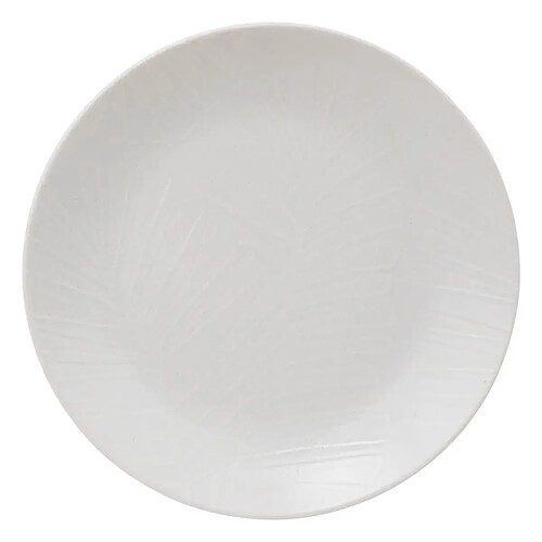 Secret De Gourmet Lot de 6 Assiettes Plates Leaf 27cm Blanc
