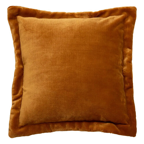Atmosphera Coussin Déco Flanelle Cuddly 53x53cm Jaune Cumin