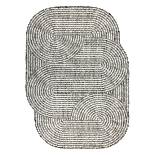 RUGSX Tapis en sisal ORGANIC 1835 Géométrique écru gris – naturel, forme irrégulière moderne 200x290 cm