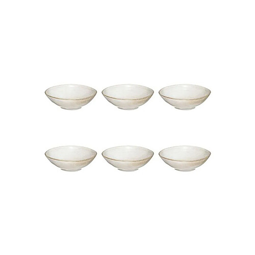 Secret De Gourmet Lot de 6 Bols Ronds Design Flower 15cm Gris