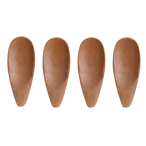 Paris Prix Lot de 4 Cuillères de Dégustation Eco 9cm Naturel
