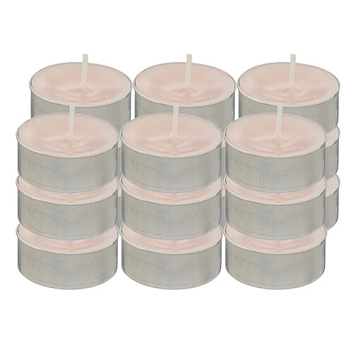 Atmosphera Lot de 18 Bougies Chauffe-Plat Hugo 3,7cm Rose