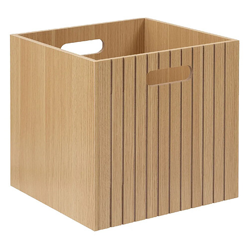 Five Simply Smart Boîte de rangement 31 x 31 en bois TASSO - Beige