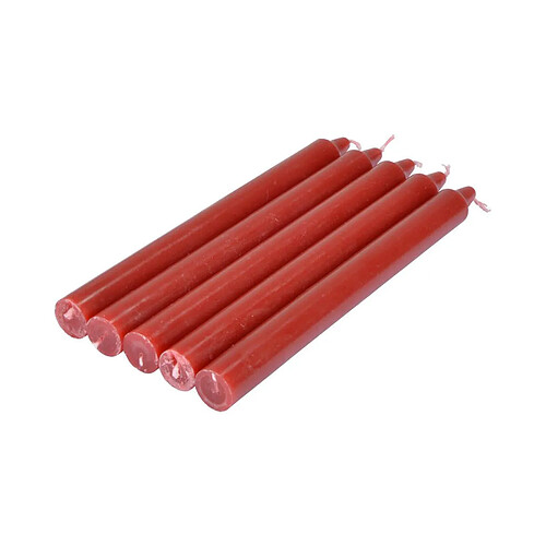 Paris Prix Lot de 5 Bougies Chandelier Essentiel II 19cm Rouge