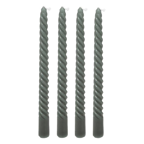 Atmosphera Lot de 4 Bougies Bâton Hugo 180g Vert Kaki