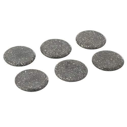 Paris Prix Lot de 6 Dessous de Verre Marbra 10cm Gris