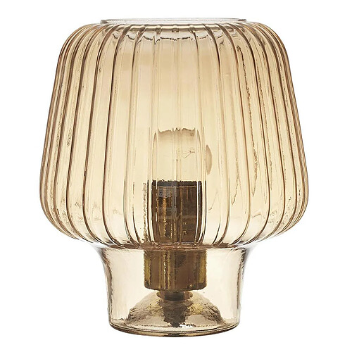 Paris prix Lampe à poser verre fumé - Jaune