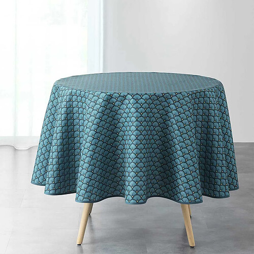 Paris Prix Nappe Ronde Imprimée Art Chic 180cm Bleu