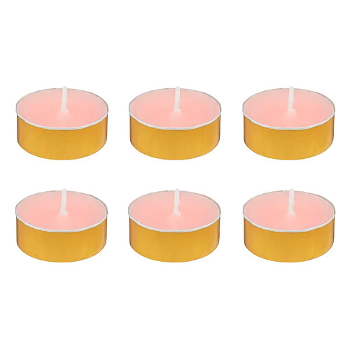 Atmosphera Lot de 6 Bougies Chauffe-Plat Parfumées Izor 3,7cm Jasmin