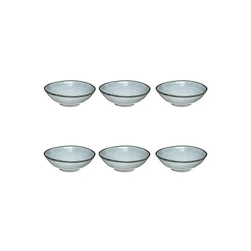 Secret De Gourmet Lot de 6 Bols Ronds Design Flower 15cm Bleu