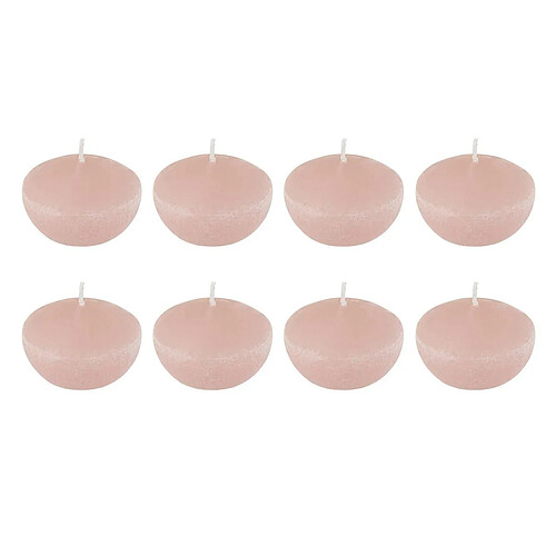 Paris Prix Lot de 8 Bougies Chauffe-Plat Flottante 6cm Rose