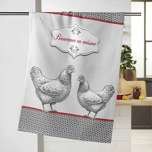 Paris Prix Torchon de Cuisine En Cuisine 50x70cm Gris