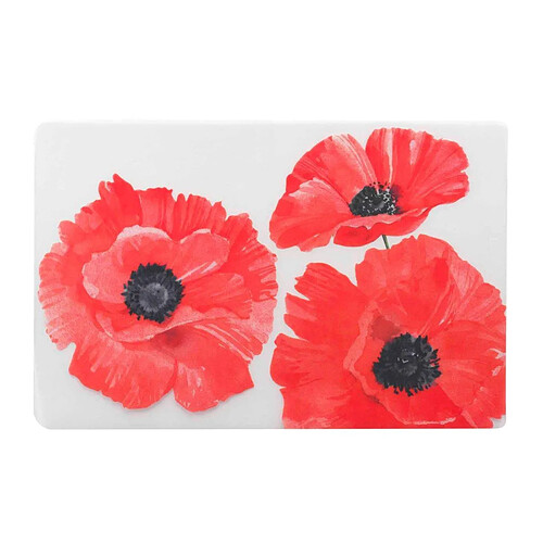 Douceur D'Interieur Set de Table Imprimé Flower 28x44cm Rouge