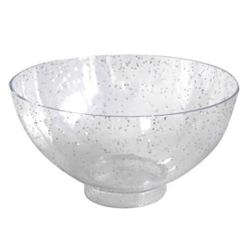 Homea Lot de 25 Verrines Rondes en Plastique Réutilisable Mini Apéritif 50ml Argent