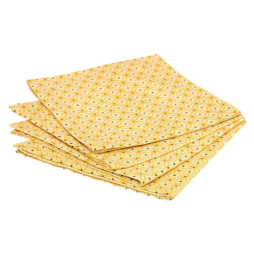 Atmosphera Lot de 4 Serviettes de Table Paty 40x40cm Ocre