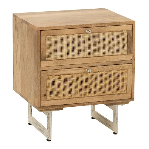 Paris prix Table de chevet bois - Naturel