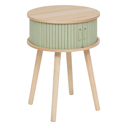 Atmosphera Table de chevet 2 portes en bois NYSOS - Vert