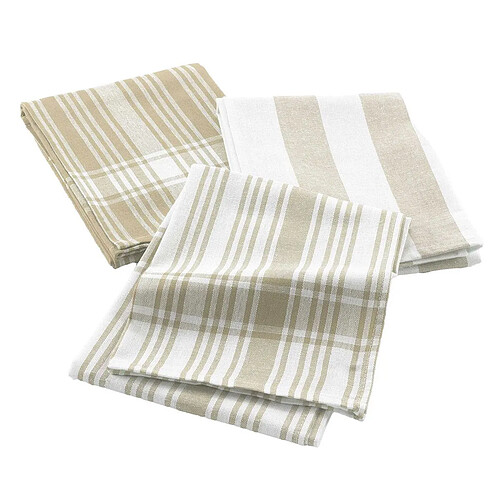 Paris Prix Lot de 3 Torchons Bayado 50x70cm Lin