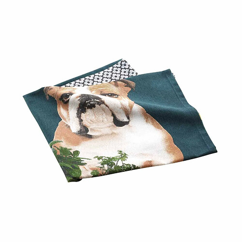 Douceur D'Interieur Torchon de Cuisine Imprimé Hot Dog 50x70cm Bleu