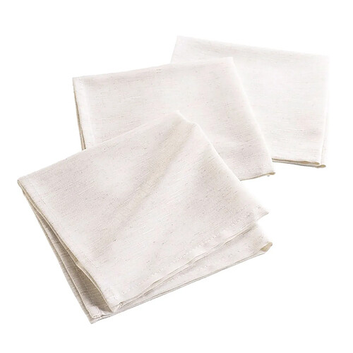 Paris Prix Lot de 3 Serviettes de Table Pauline 40x40cm Naturel