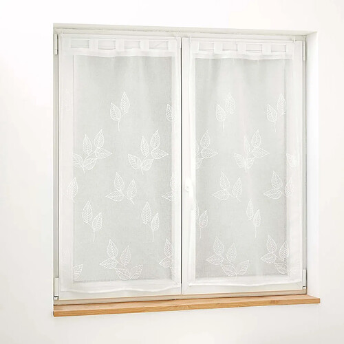 Douceur D'Interieur Paire de Voilages Brodés Berry 60x90cm Blanc