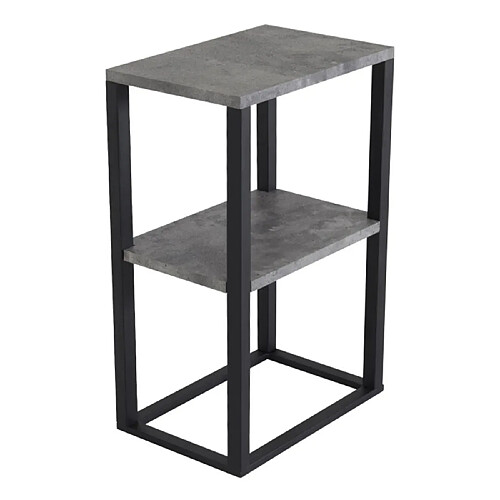 Paris prix Table de chevet Double Rise - Gris et noir
