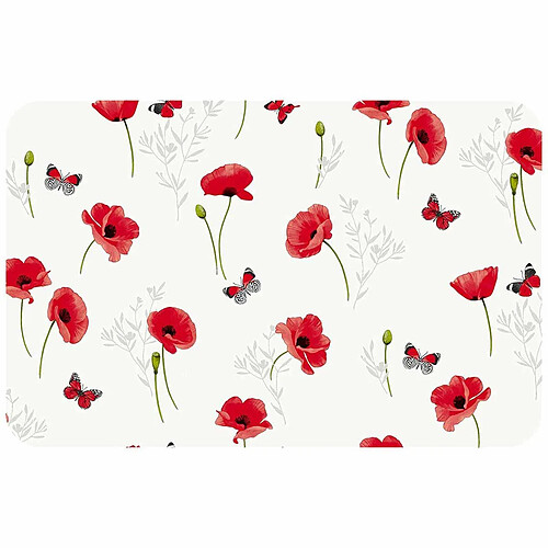 Paris Prix Set de Table Imprimé Poppyly 30x44cm Rouge