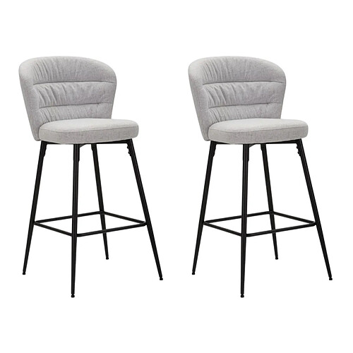 Paris Prix Lot de 2 Tabourets de Bar Losanna 108cm Gris